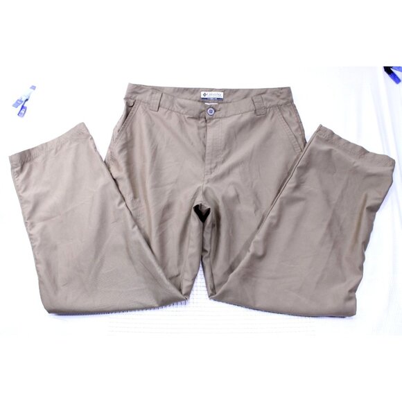 Columbia Sportswear Mens Khaki Pants Size 38x32 Cotton Polyester - Picture 1 of 12